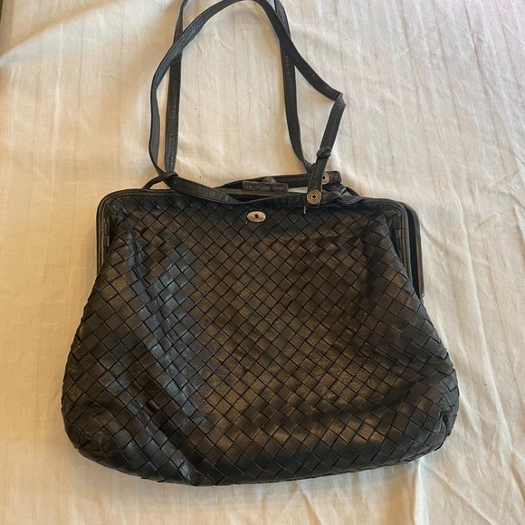 Vintage Bottega Veneta Woven Black Bag - Picture 4 of 4